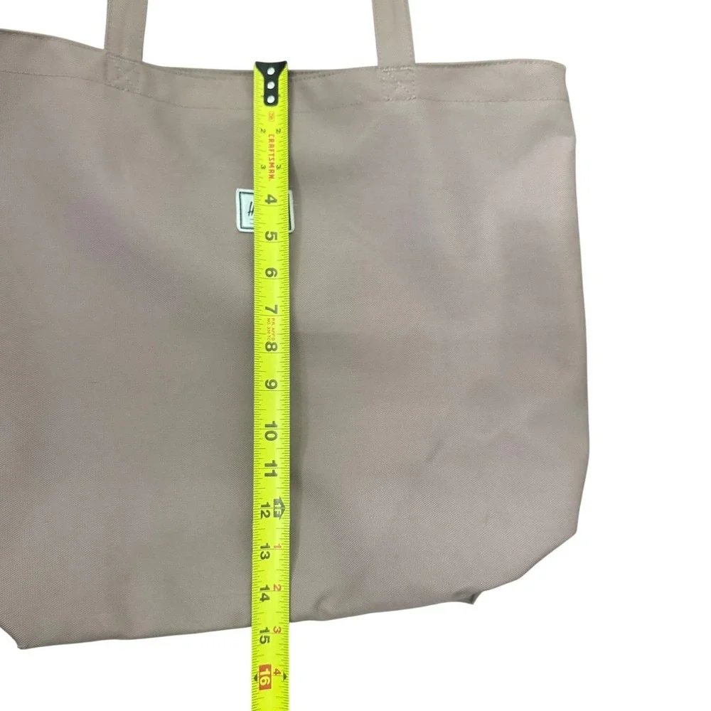 Herschel Supply Co Mica Tote Bag Ash Rose‎ Mauve Tan Canvas Zip Top Large